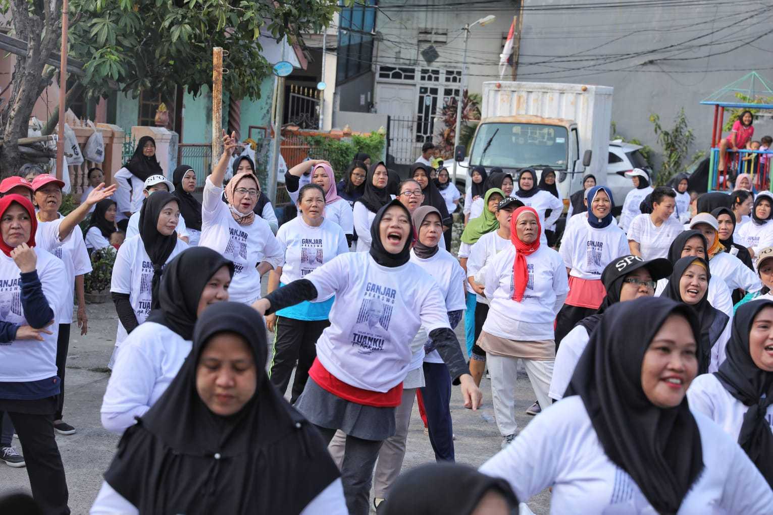 Ajak Masyarakat Sehat, Gardu Ganjar Gelar Senam Jantung di Tangerang