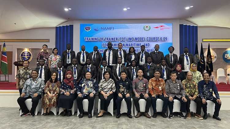 BP3IP Jakarta Selesai Melatih 19 Instruktur Pelaut Namibia