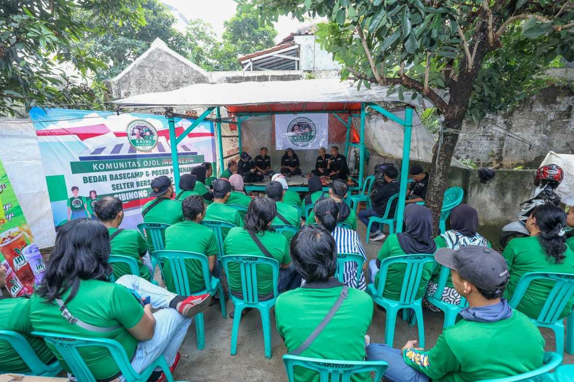 Komunitas Ojol Ganjar Resmikan Basecamp di Citeureup Bogor