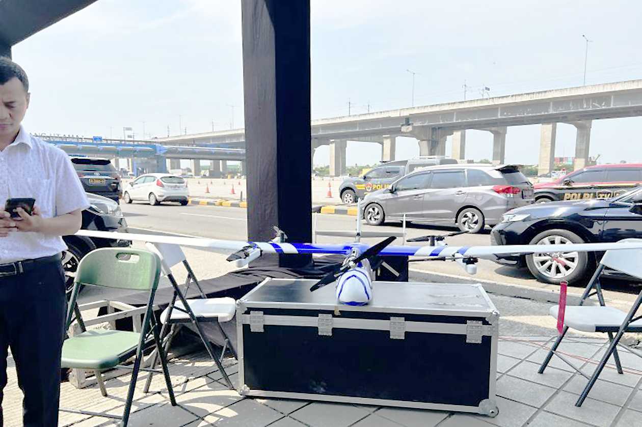 Korlantas Gunakan Drone Perkuat Pengaturan Arus Mudik