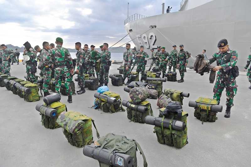 PASUKAN PENGAMANAN KTT ASEAN TIBA DI LABUAN BAJO
