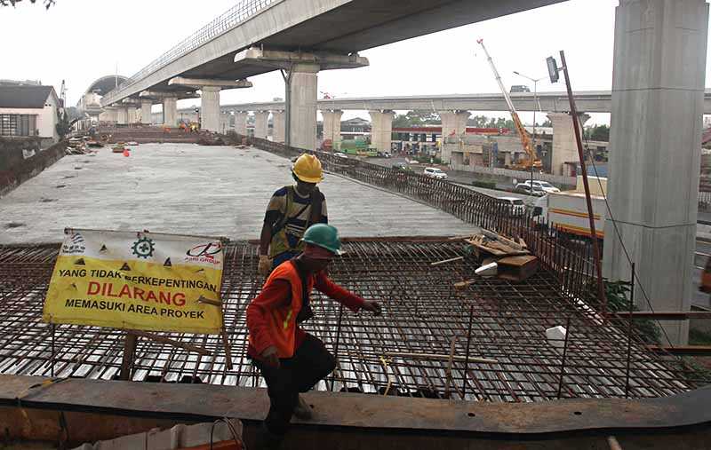 Pemasangan Persinyalan jalur LRT Jabodebek