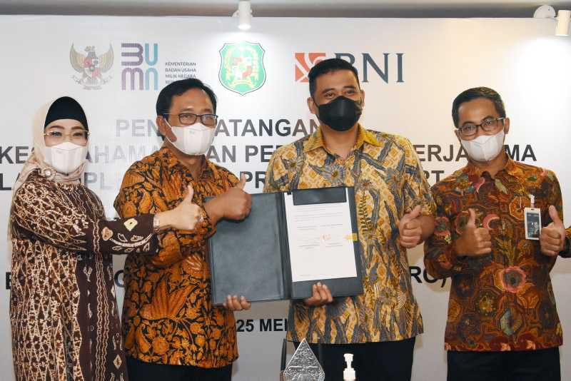 PENANDATANGANAN NOTA KESEPAHAMAN BNI DENGAN PEMKOT MEDAN