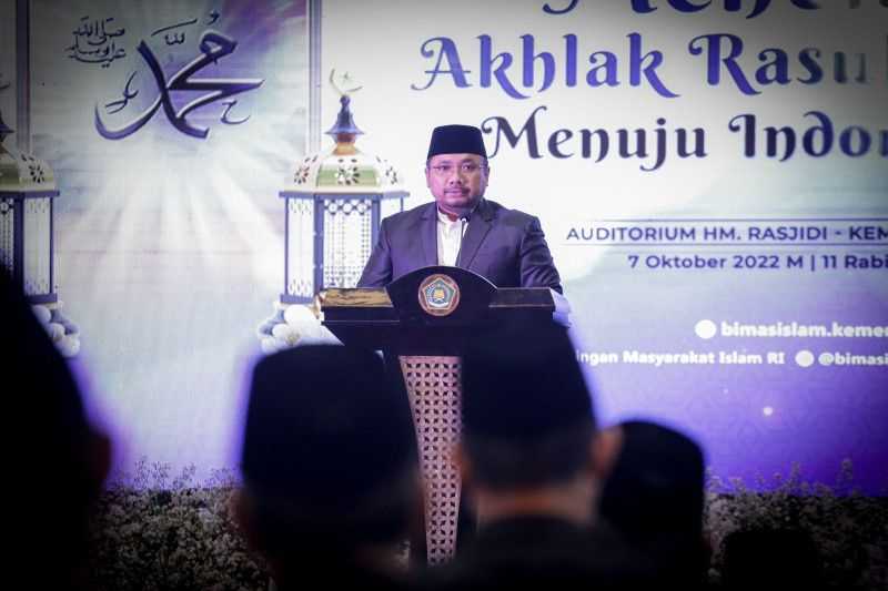 Peringati Maulid Nabi, Menag Yaqut Ajak Umat Teladani Rasulullah Bangun Kerukunan