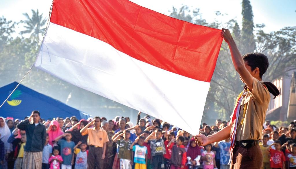 Upacara Kemerdekaan di Pengungsian