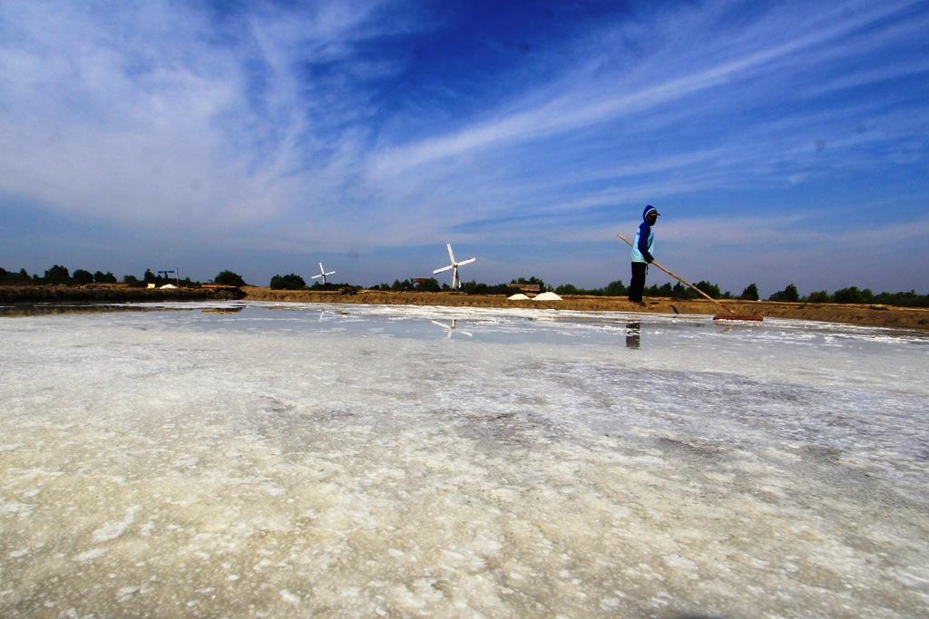 Produksi Garam Turun