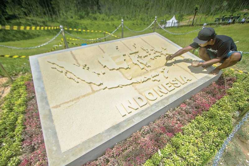 PRASASTI PETA INDONESIA DI TITIK NOL IKN