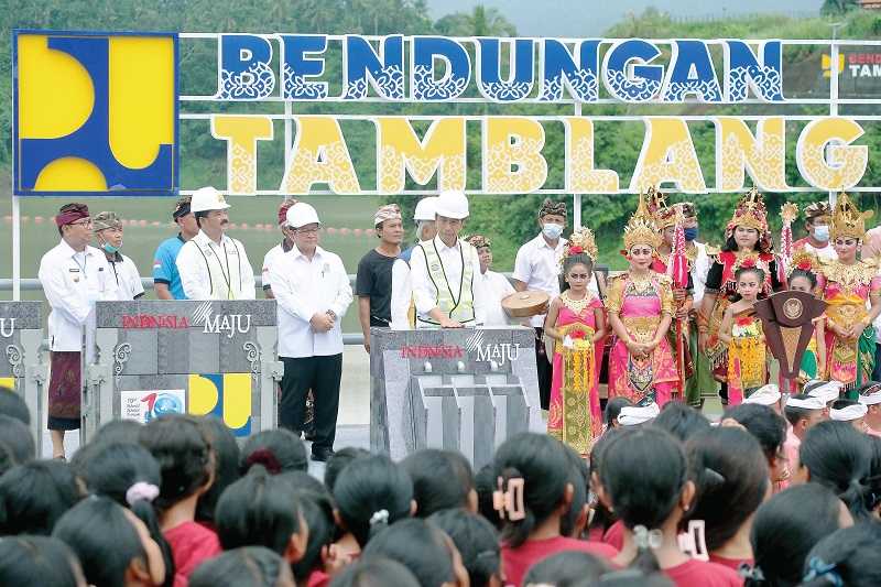 PRESIDEN JOKOWI RESMIKAN BENDUNGAN TAMBLANG BALI