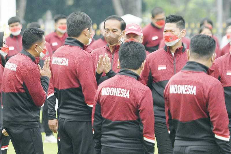 PRESIDEN LEPAS KONTINGEN INDONESIA UNTUK SEA GAMES 2021