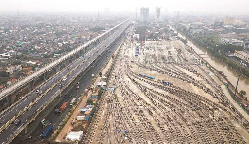 PROGRES PEMBANGUNAN DEPO LRT