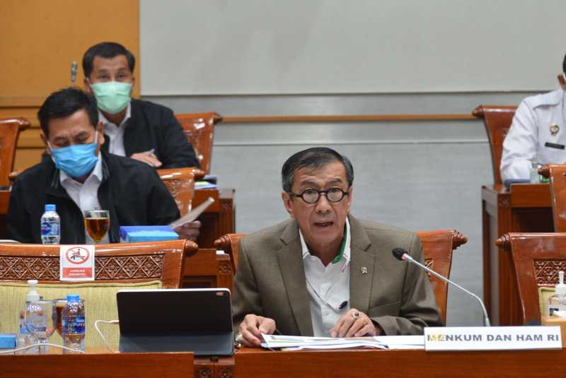 Rapat Bahas Evaluasi Kinerja Kemenkumham 2020 Dengan Komisi III DPR