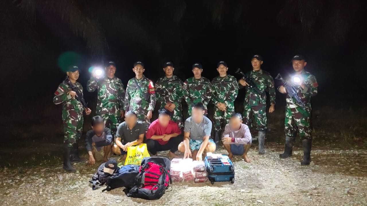 Satgas Pamtas RI-Malaysia Kembali Gagalkan Penyelundupan Narkoba