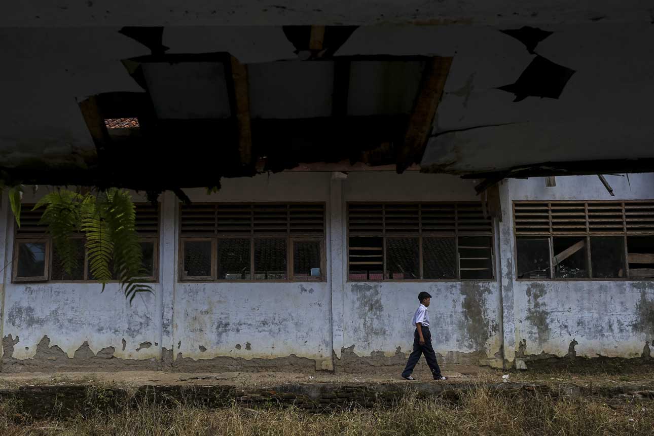 Sekolah Rusak di Pandeglang Proses Belajar Terganggu