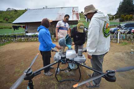 Uji Coba Drone Pertanian 