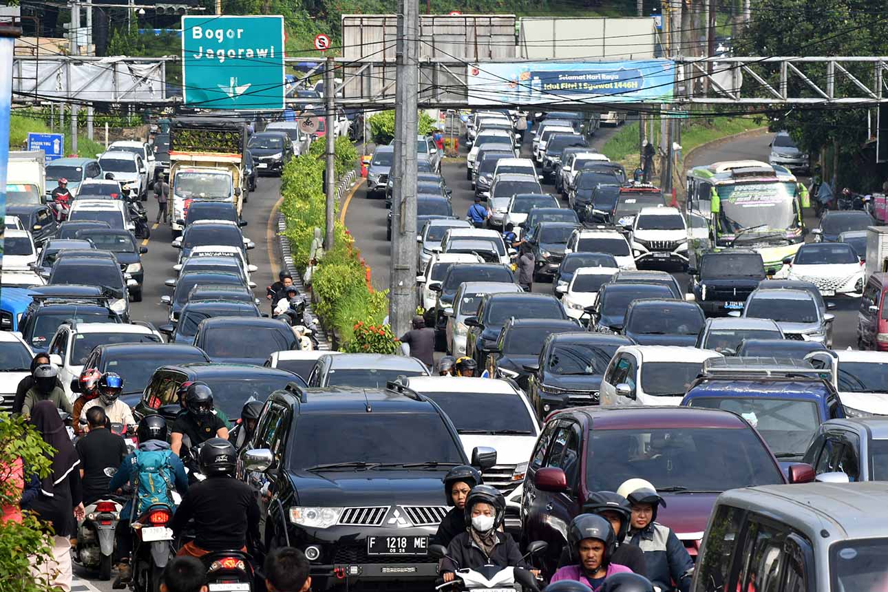 Kemacetan di Puncak Bogor Saat Libur Panjang