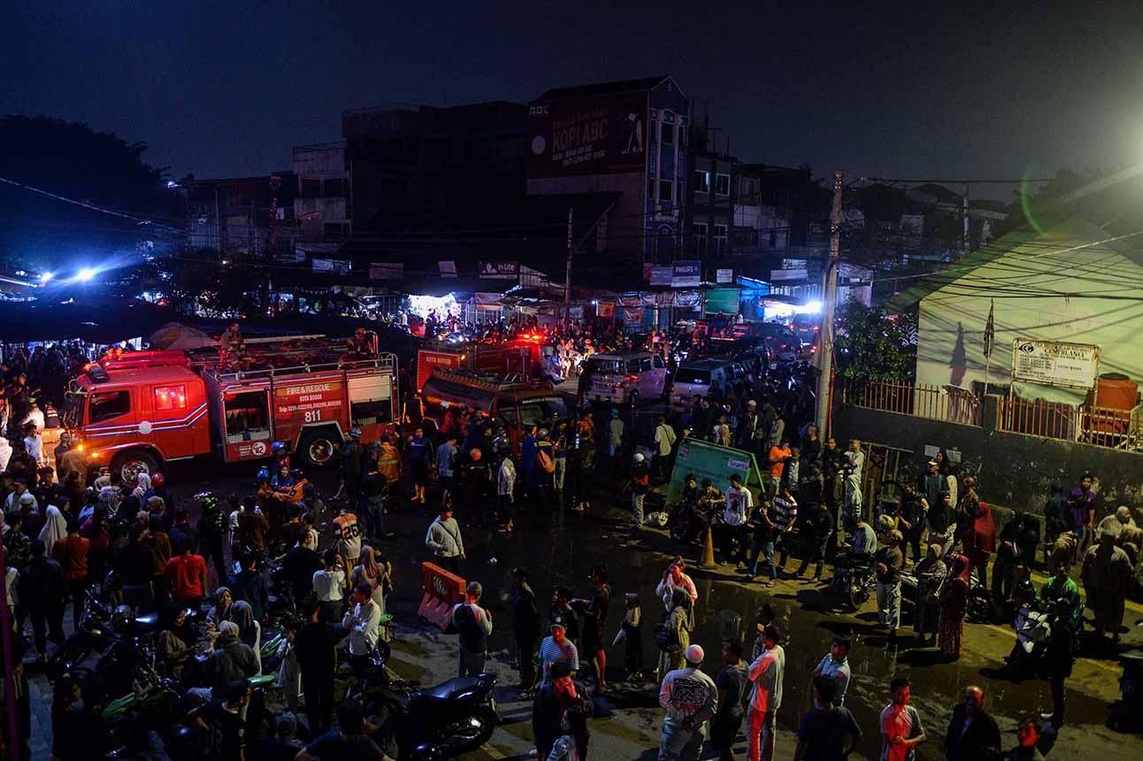 Kebakaran Melanda Kios Pasar Kebon Kembang Bogor