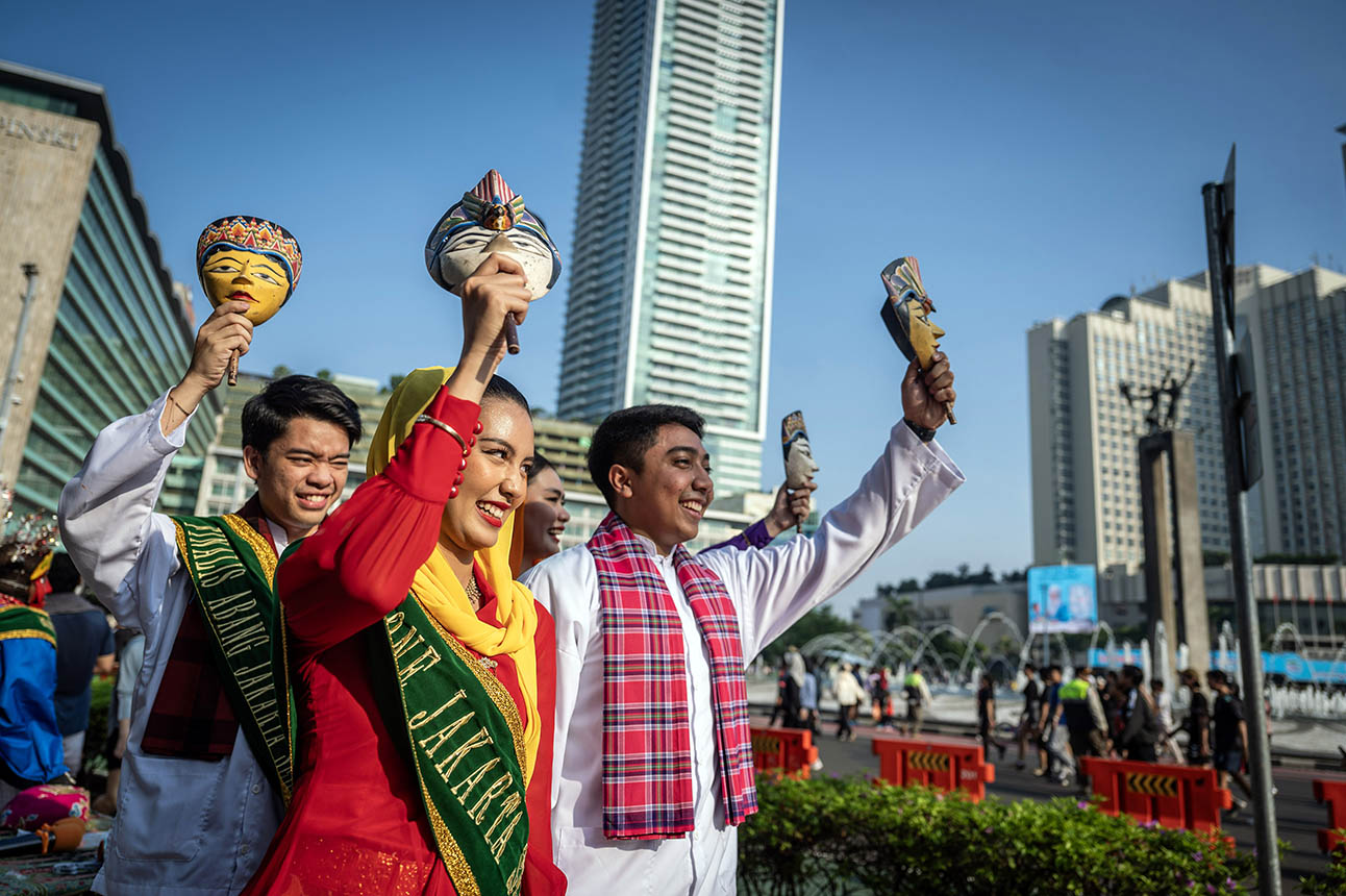 Pertunjukan kesenian betawi di CFD
