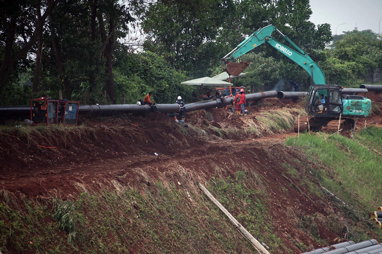 Progres Pembangunan Pipa Gas Cirebon Semarang