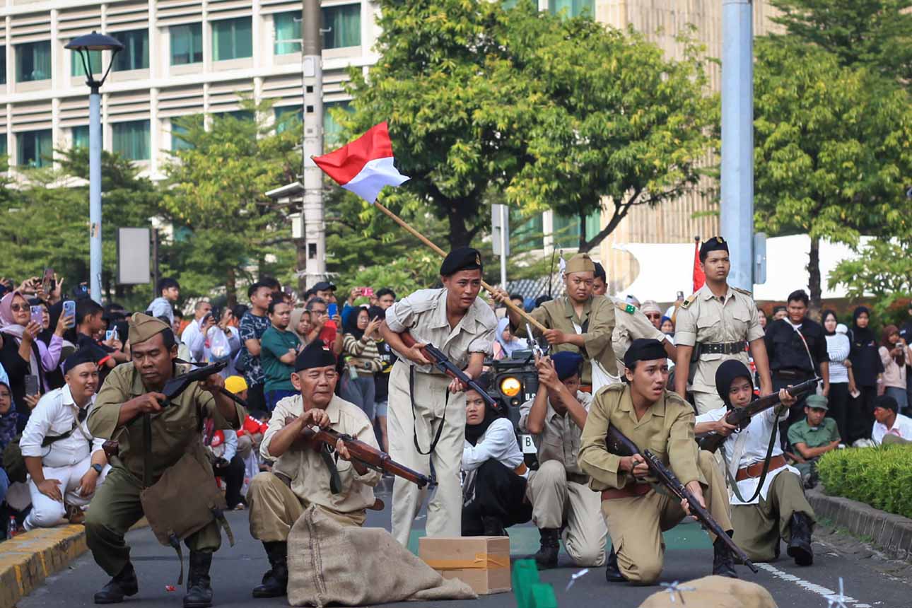 Aksi Teatrikal Serangan Umum Surakarta Tampilkan Semangat Perjuangan di HBKB Jakarta
