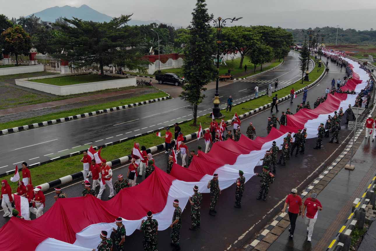 Kabupaten Bogor Gelar Kirab Bendera Merah Putih
