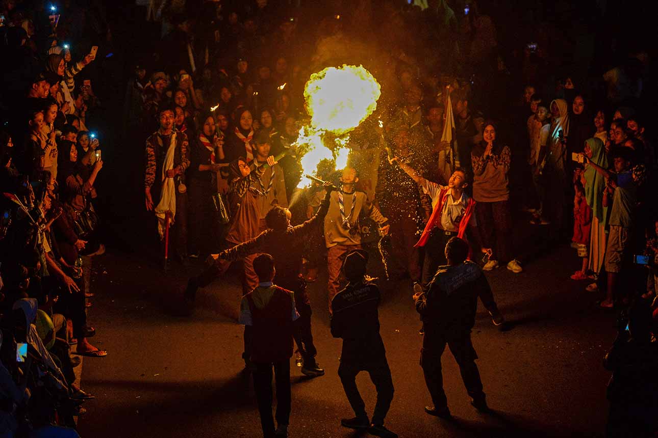 Pawai Obor Meriahkan Perayaan HUT RI
