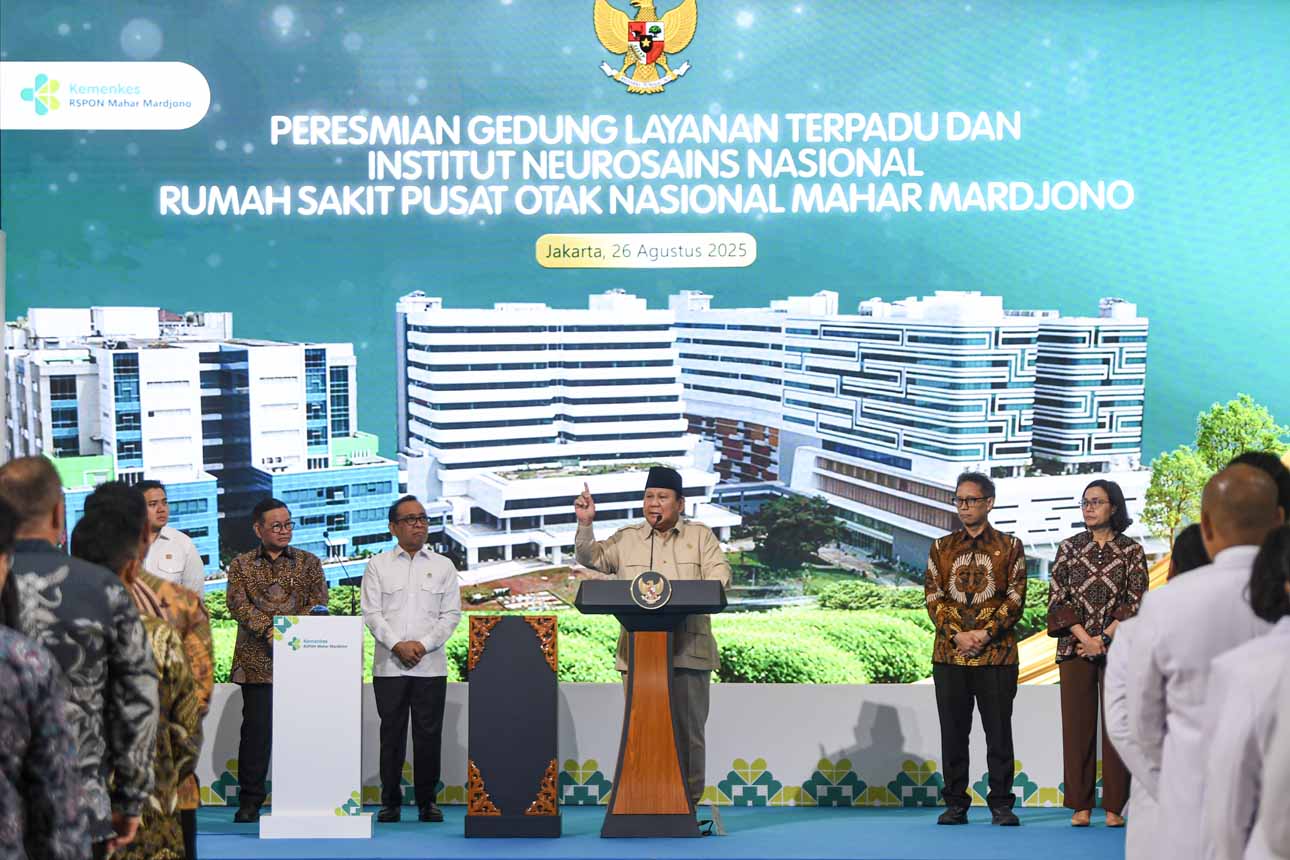 Prabowo Resmikan Gedung Baru Rumah Sakit Pusat Otak Nasional