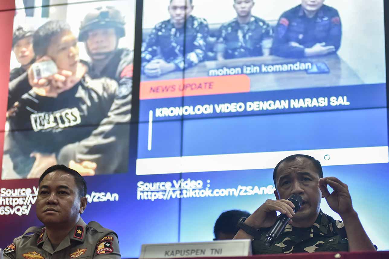 TNI Gelar Konferensi Pers Terkait Berita Hoaks di Media Sosial