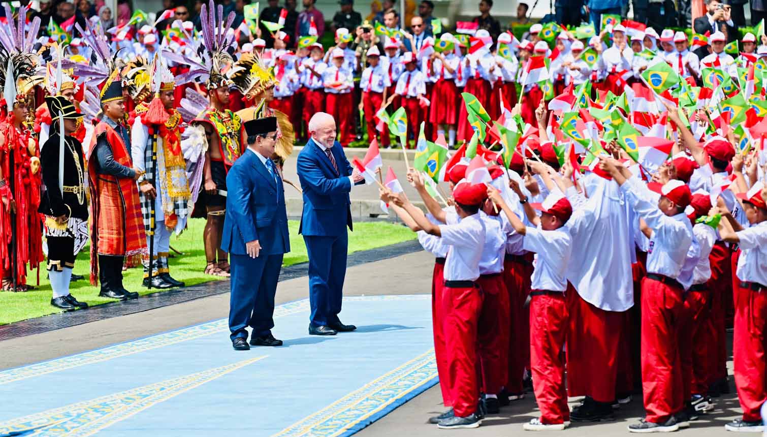 Presiden Prabowo Terima Kunjungan Kenegaraan Presiden Brasil