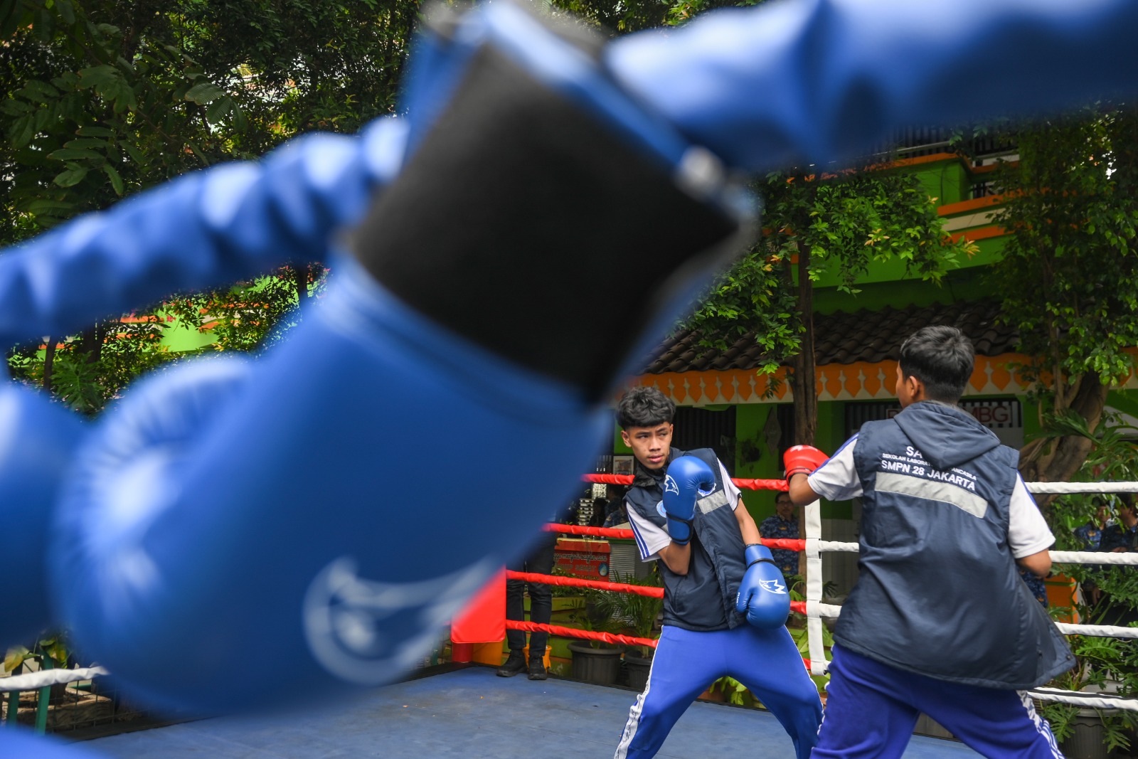 Kegiatan tinju di sekolah untuk mencegah tawuran