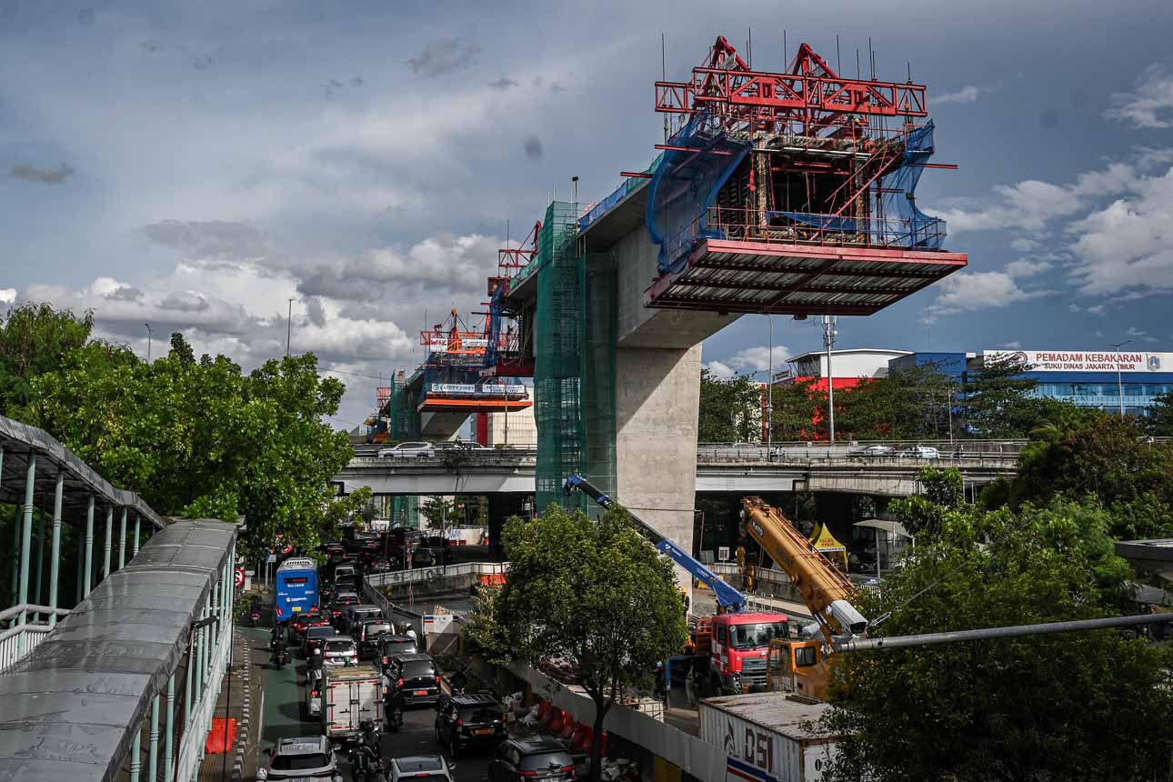 Pembangunan LRT Jakarta Velodrome–Manggarai Capai 77,96 Persen