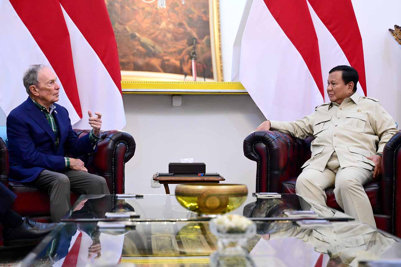 Presiden Prabowo Terima Kunjungan Michael Bloomberg di Istana Kepresidenan