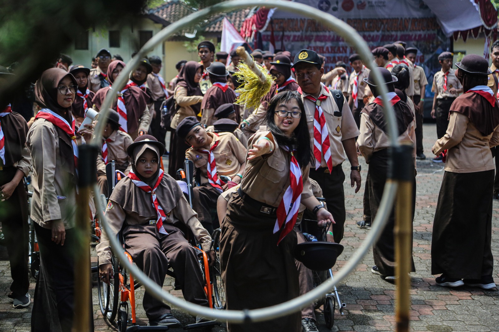 Kegiatan pertemuan kepramukaan siswa disabilitas di Semarang