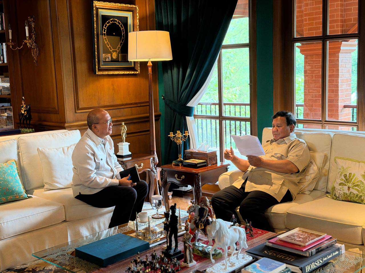Prabowo Terima Rosan di Hambalang Bahas Hilirisasi