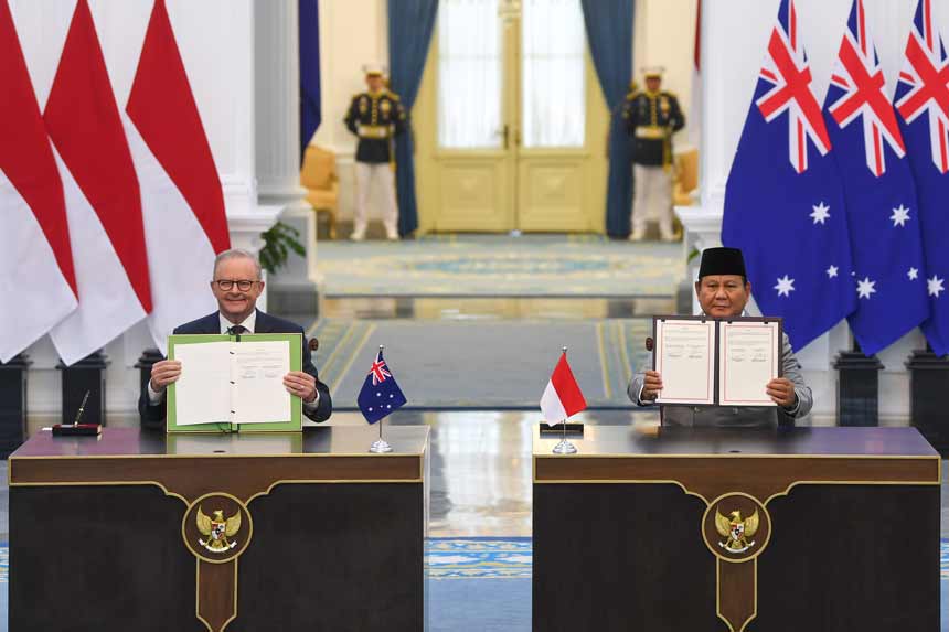 Presiden Prabowo Menerima Kunjungan Perdana Menteri Australia Anthony Albanese