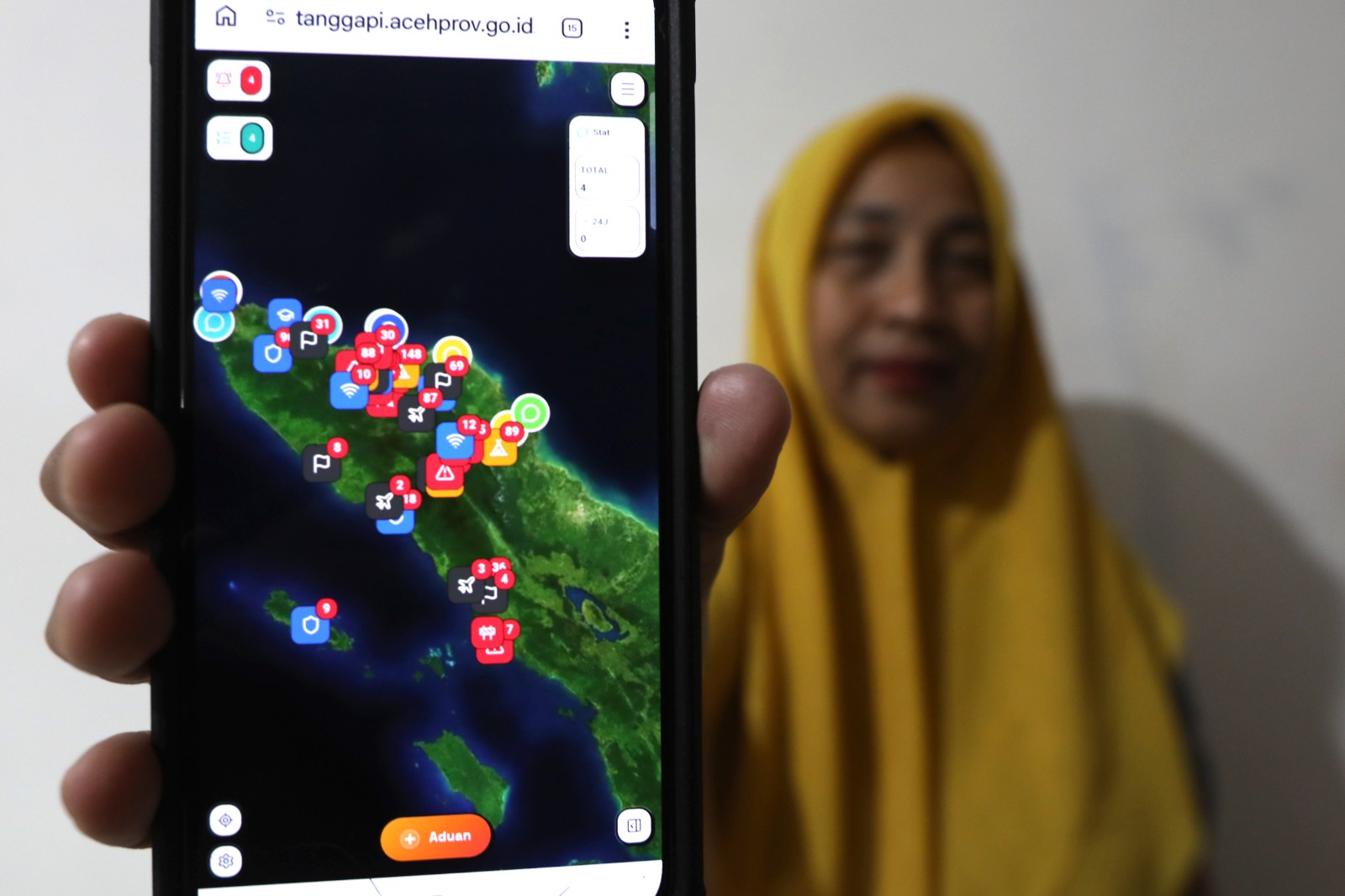 Dashbor peta aksi penanggulangan bencana Aceh