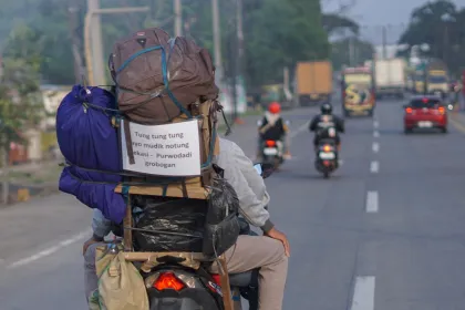 Arus mudik sepeda motor di Pantura