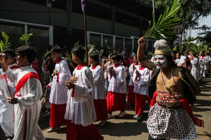 Ibadah Perarakan Misa Minggu Palma di Semarang Dimeriahkan Seni Budaya Jawa