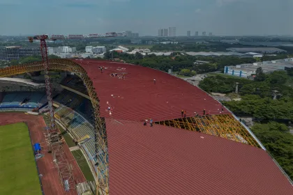 Rehabilitasi Stadion Wibawa Mukti Kabupaten Bekasi