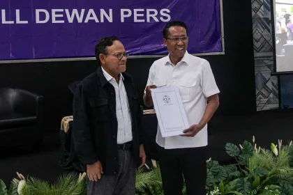 Pertemuan Dewan Pers dengan Menteri Hukum
