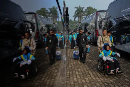 Pelepasan perdana jamaah calon haji 2026 di Bogor