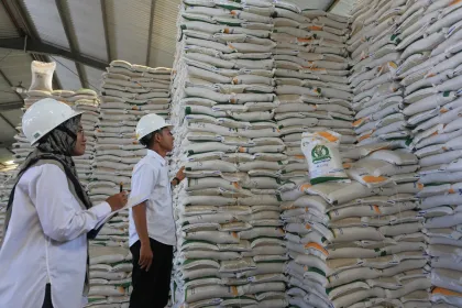 Stok beras nasional tembus 5 juta ton