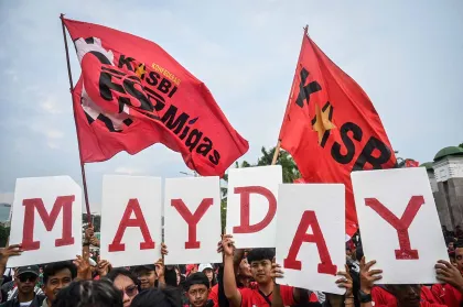 Peringati Hari Buruh Internasional, Buruh Sampaikan Tuntutan di DPR