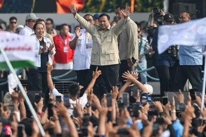 Presiden Prabowo Subianto Sapa Buruh di Monumen Nasional Saat May Day 2026