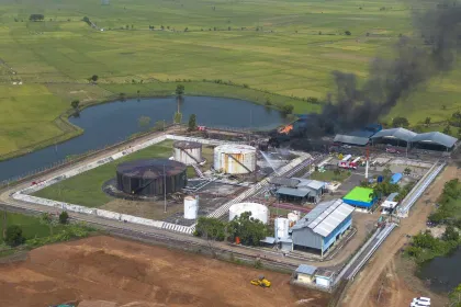 SPU Cemara Jatibarang Terbakar