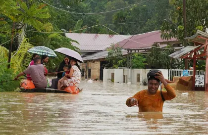 Kali Wanggu Meluap, Banjir Kepung Permukiman Warga di Kendari