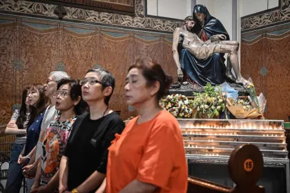 Suasana Ibadah Kenaikan Yesus Kristus di Katedral Jakarta