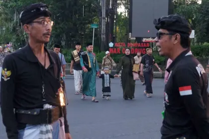Pecalang Kawal Pelaksanaan Shalat Idul Adha di Bali