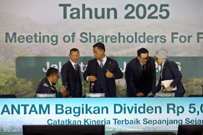 Berita Foto : Antam Bagikan Dividen Sebesar Rp5,04 Triliun