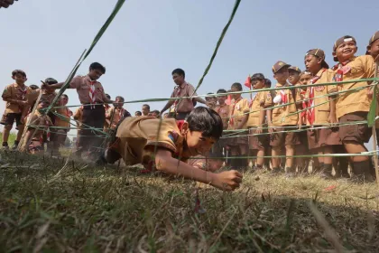 Berita Foto : Pesta Pramuka Prasiaga dan Siaga Tekankan Kemandirian dan Kerja Sama Anak