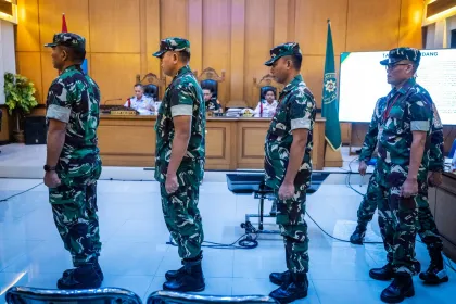 Sidang vonis kasus penyiraman air keras Andrie Yunus